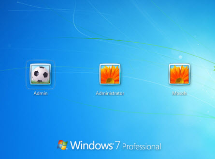 windows7 トップ セットアップ administrator